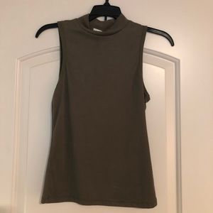 Miami brand olive high neck tank top size small